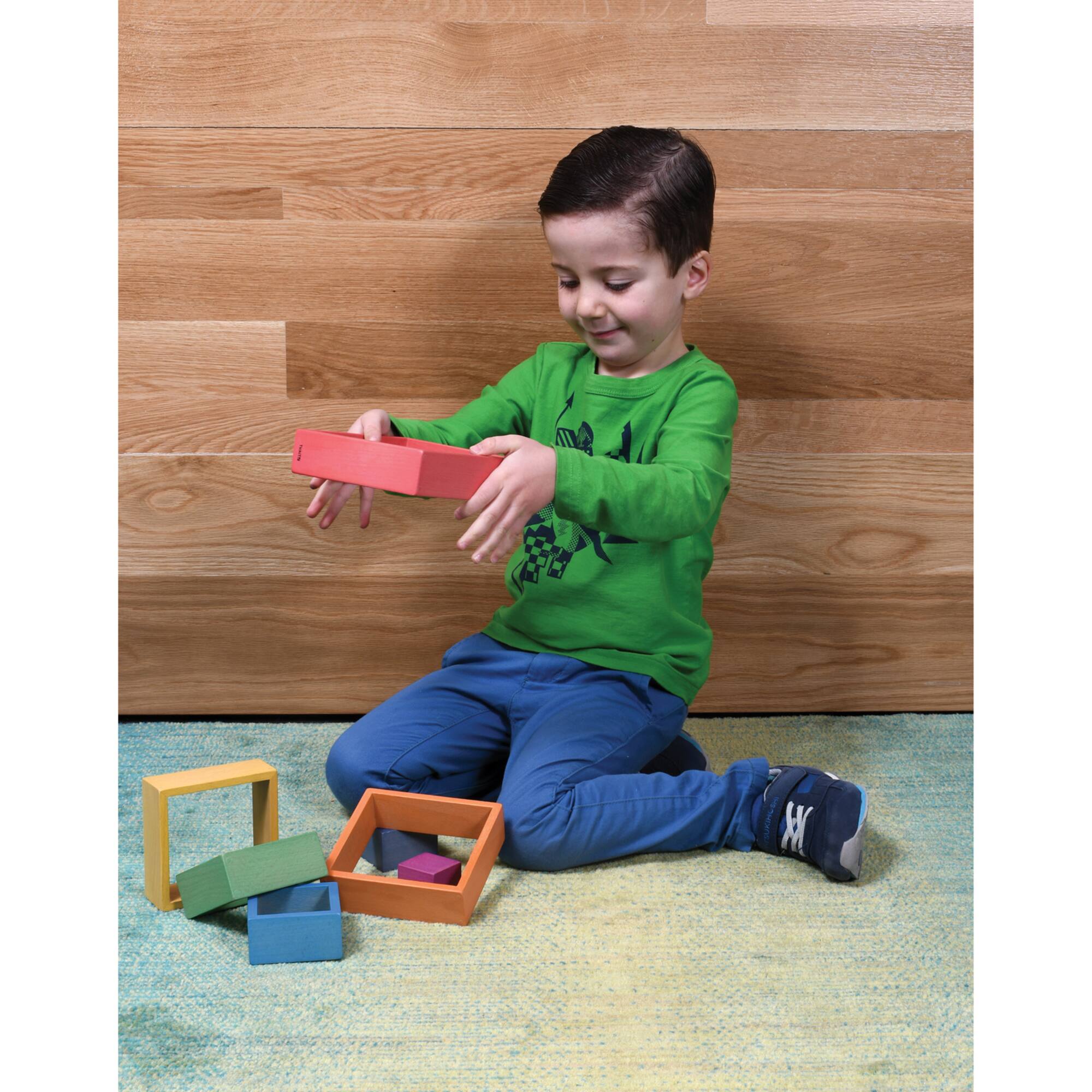 TickiT® Wooden Rainbow Architect Squares